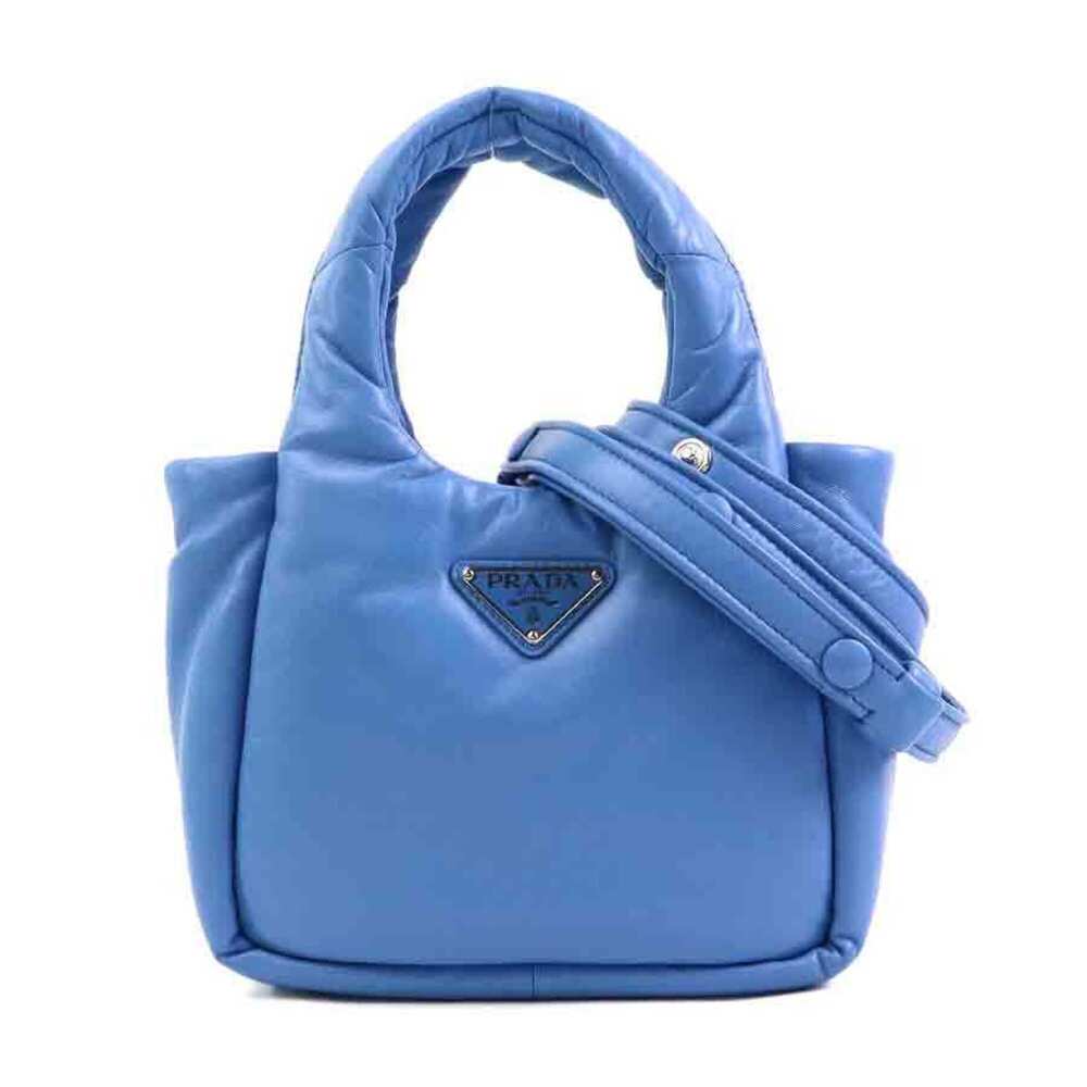 Prada handbag/shoulder bag, padded MINI leather, blue, women's, 1BA359 90283k
